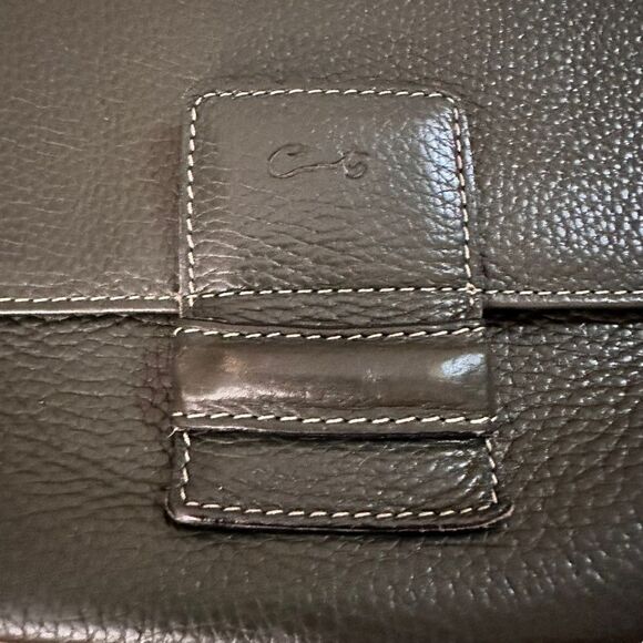 Forest Green Leather Shoulder bag~Made in Italy~Clean interior ~1 zipped pocket - Picture 3 of 14